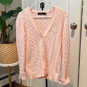 Polo by Ralph Lauren Soft Pink Cable Knit Cardigan
